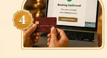 Confirm Booking — step 4 of how Upaasak Yatra works